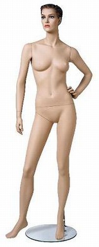 Plastic Flesh Tone Realistic Fully Body Female Mannequin