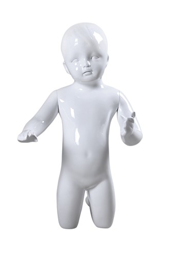 Flexible Articulated Unisex Child Mannequin Gloss White MM-KMY-WEG